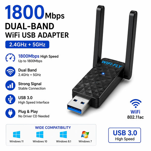 1800mbps usb wifi - usb, adapter