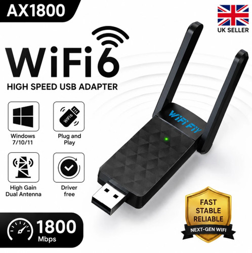 1800mbps usb wifi adapter dual - usb,