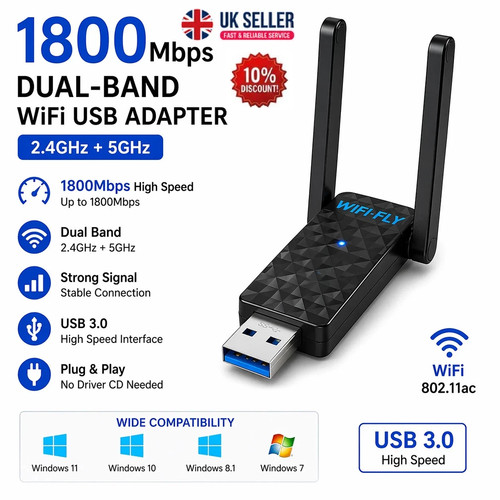 Wifi adapter dual band usb - adapter, 3.0