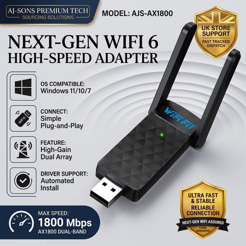 1800mbps usb wifi adapter dual - usb,