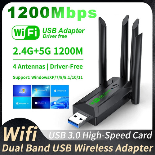 1200mbps usb wifi adapter - 1200mbps, dual