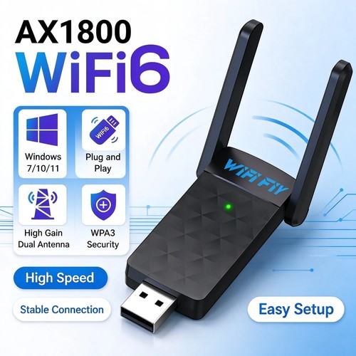 1800mbps usb wifi adapter dual - wifi,